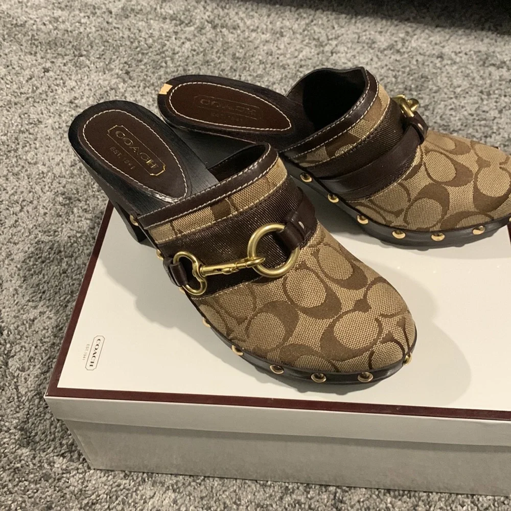 Coach clogs. Size 7.5. Rarely seen. - Picture 2 of 5